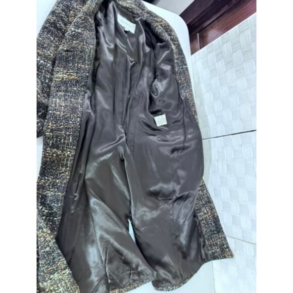 "ENZO ANGIOLINI" Wool Womens Trench‎ Coat, SZ M, Quiet Luxury, Old Money, Rustic - Picture 8 of 14